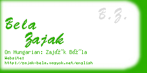 bela zajak business card